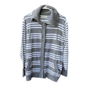 Jones New York Sport Woman 2X cardigan striped